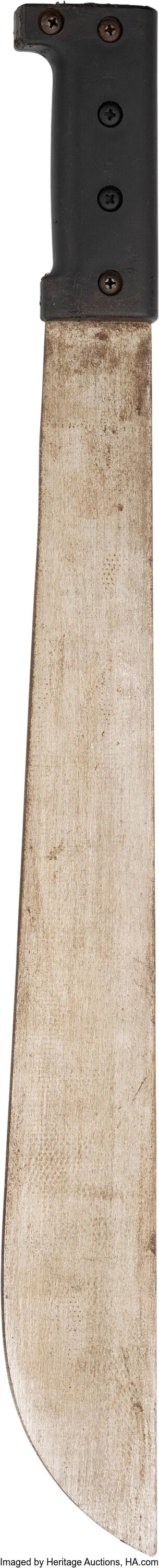 Glenn Rhee (Steven Yeun), Hero and Action Machet: Glenn Rhee (Steven Yeun), Hero and Action Machetes from The Walking Dead (AMC 2010-2022, Season 3). Original group of (3) props including (1)