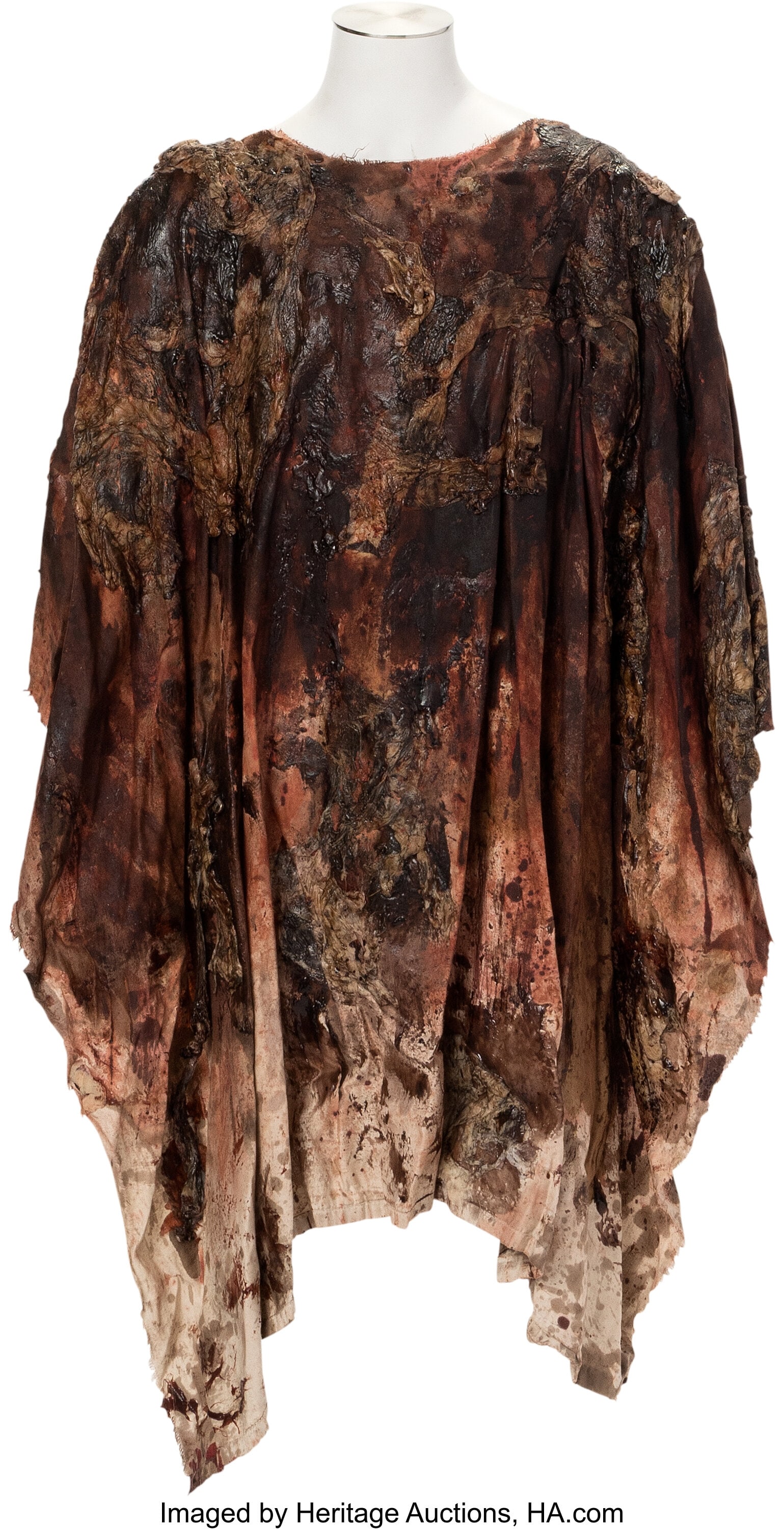 Sam Anderson (Major Dodson), Walker Guts Poncho: Sam Anderson (Major Dodson), Walker Guts Poncho from The Walking Dead (AMC 2010-2022, Season 6). Original heavily distressed beige poncho crafted from torn bed s