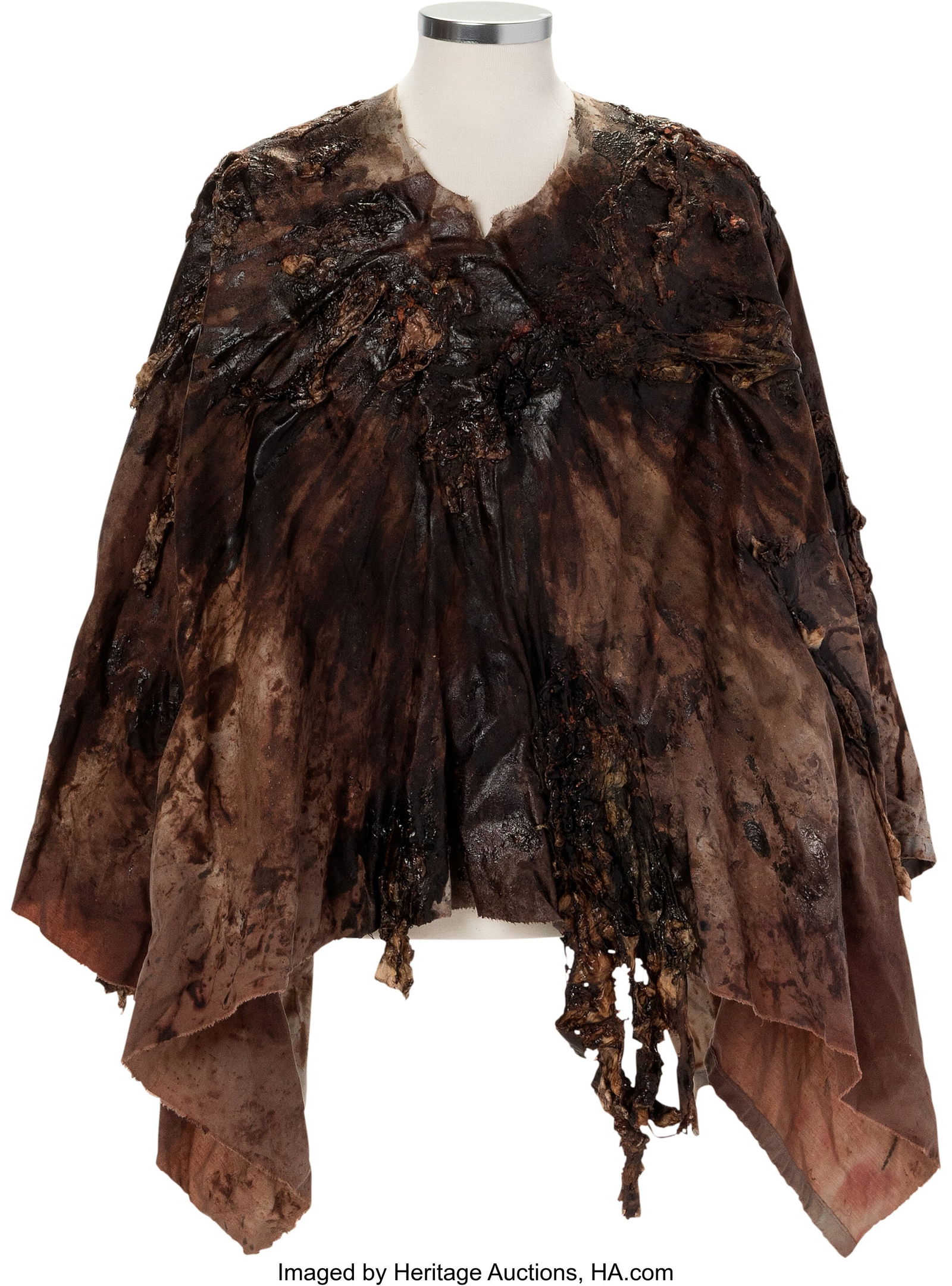 Ron Anderson (Austin Abrams), Walker Guts Poncho: Ron Anderson (Austin Abrams), Walker Guts Poncho from The Walking Dead (AMC 2010-2022, Season 6). Original heavily distressed beige poncho crafted from torn bed