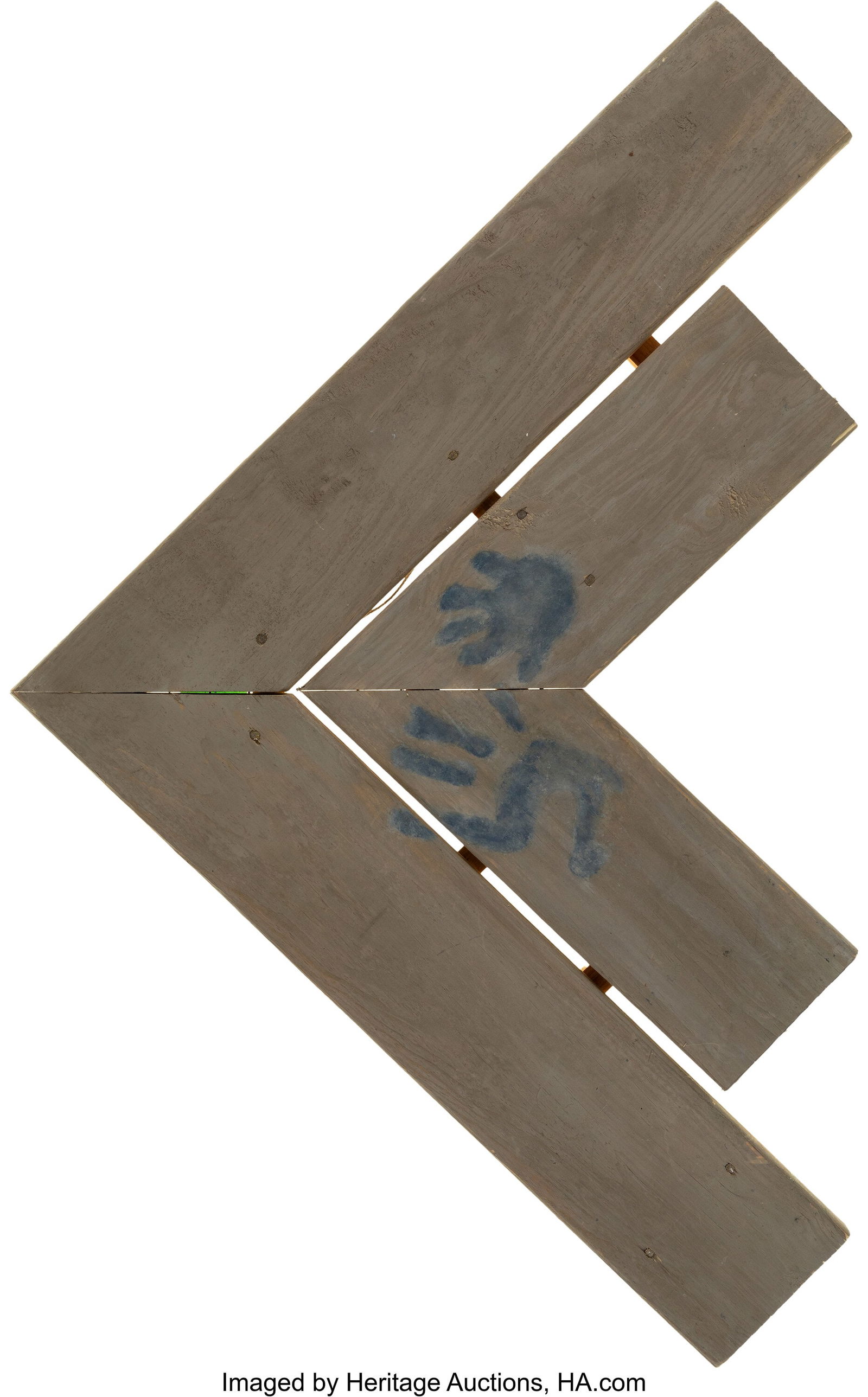 Carl Grimes (Chandler Riggs) / Judith Grimes (So: Carl Grimes (Chandler Riggs) / Judith Grimes (Sophia & Chloe Garcia-Frizzi), Handprinted Front Porch Pieces from The Walking Dead (AMC 2010-2022, Season 8&