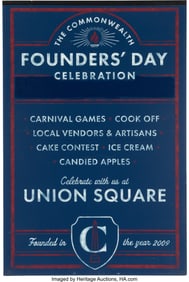 11713&colon; Pair of Commonwealth Founders' Day Sandwich Boar