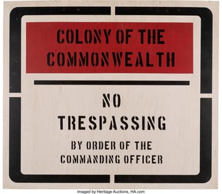 11730&colon; Commonwealth "NO TRESPASSING" Sign from The Walk