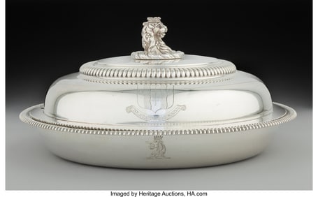 74022&colon; A Paul Storr Silver Covered Serving Dish with Silve