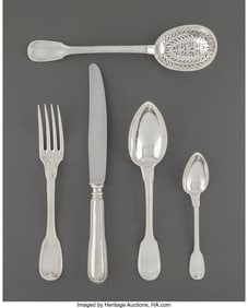 74036&colon; A Fifty Three-Piece French Silver Dinner Flatwar