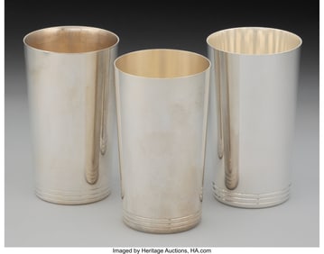 74189: A Set of Three Tiffany & Co. Silver Tumblers, Ne
