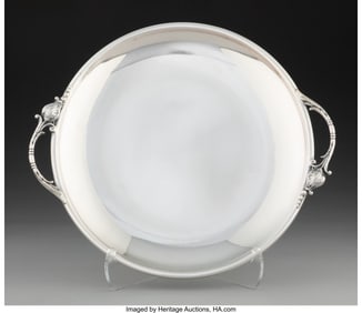 74192: A Durham Silver Co. Silver Two-Handle Platter, N