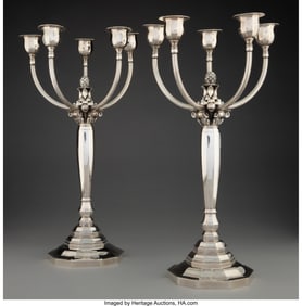 74195: A Pair of Georg Jensen & Wendel AS No. 474 Silve