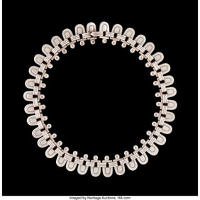 74215: A Hector Aguilar Silver Necklace, Taxco, Mexico,