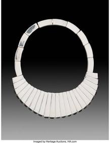 74216: An Antonio Pineda Matchstick Silver and Obsidian