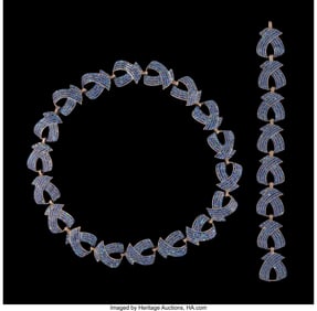 74227: A Margot de Taxco Enameled Silver Necklace and B