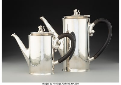 74234: A William Spratling Jaguar Pattern Silver Tea Po