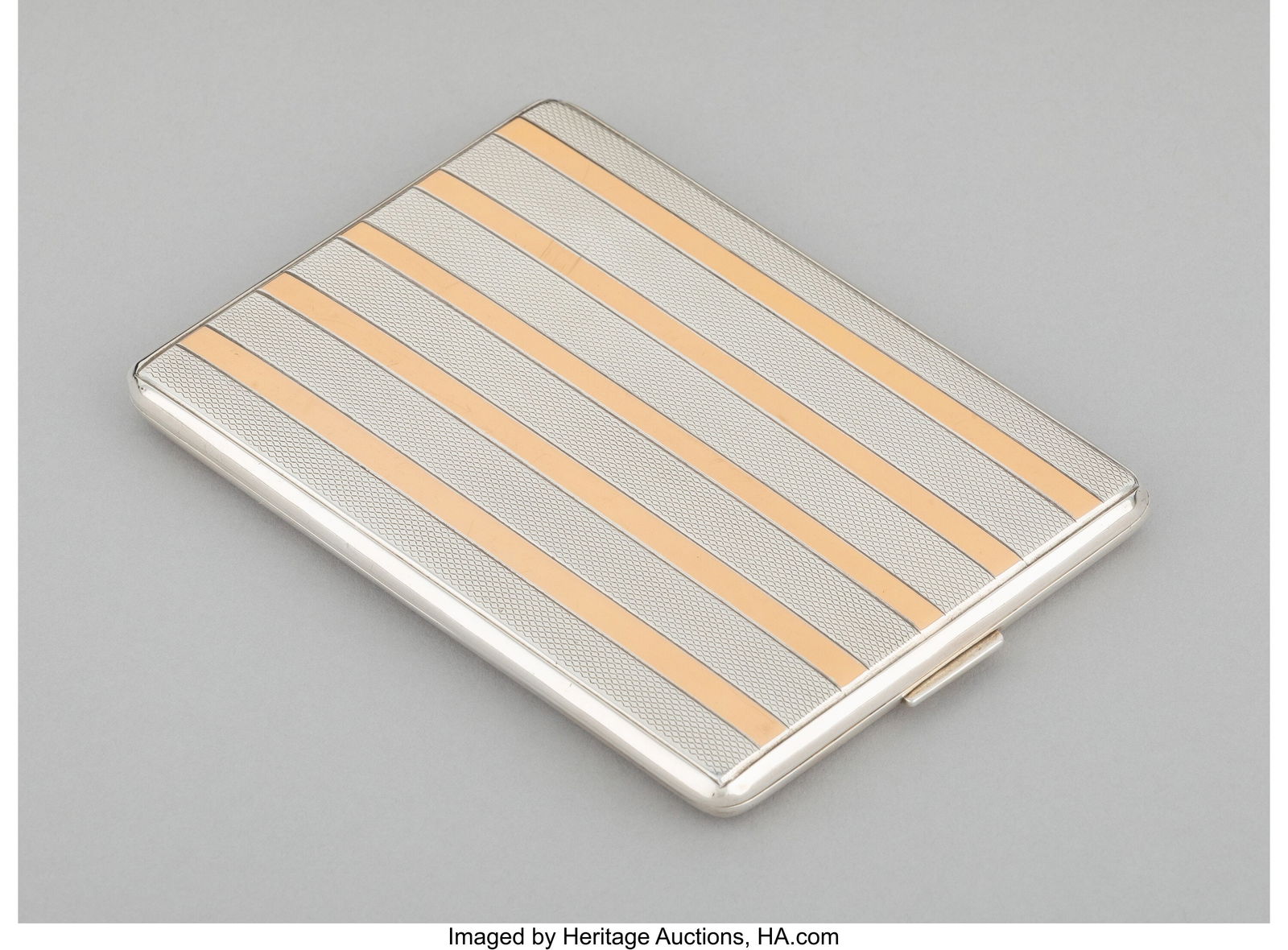 A Cartier Silver and 18K Gold Cigarette Case Mar (1 of 5)