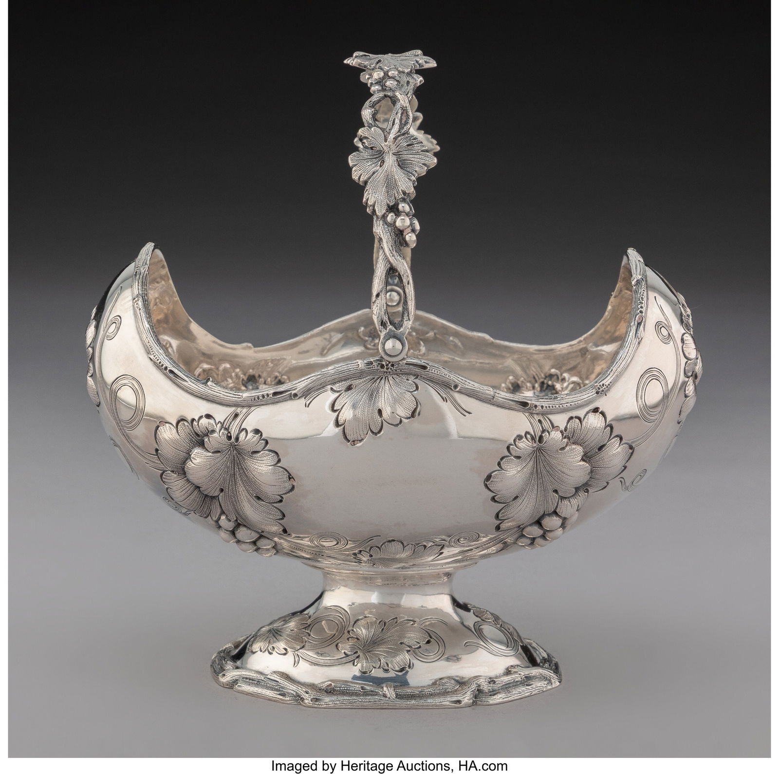 A Charter, Cann & Dunn Coin Silver Sugar Basket, (1 of 6)