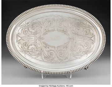 74304: A Gorham Mfg. Co. Coin Silver Footed Tray, Provi