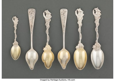 74307: Six Gorham Mfg. Co. Salem Witch Pattern Partial