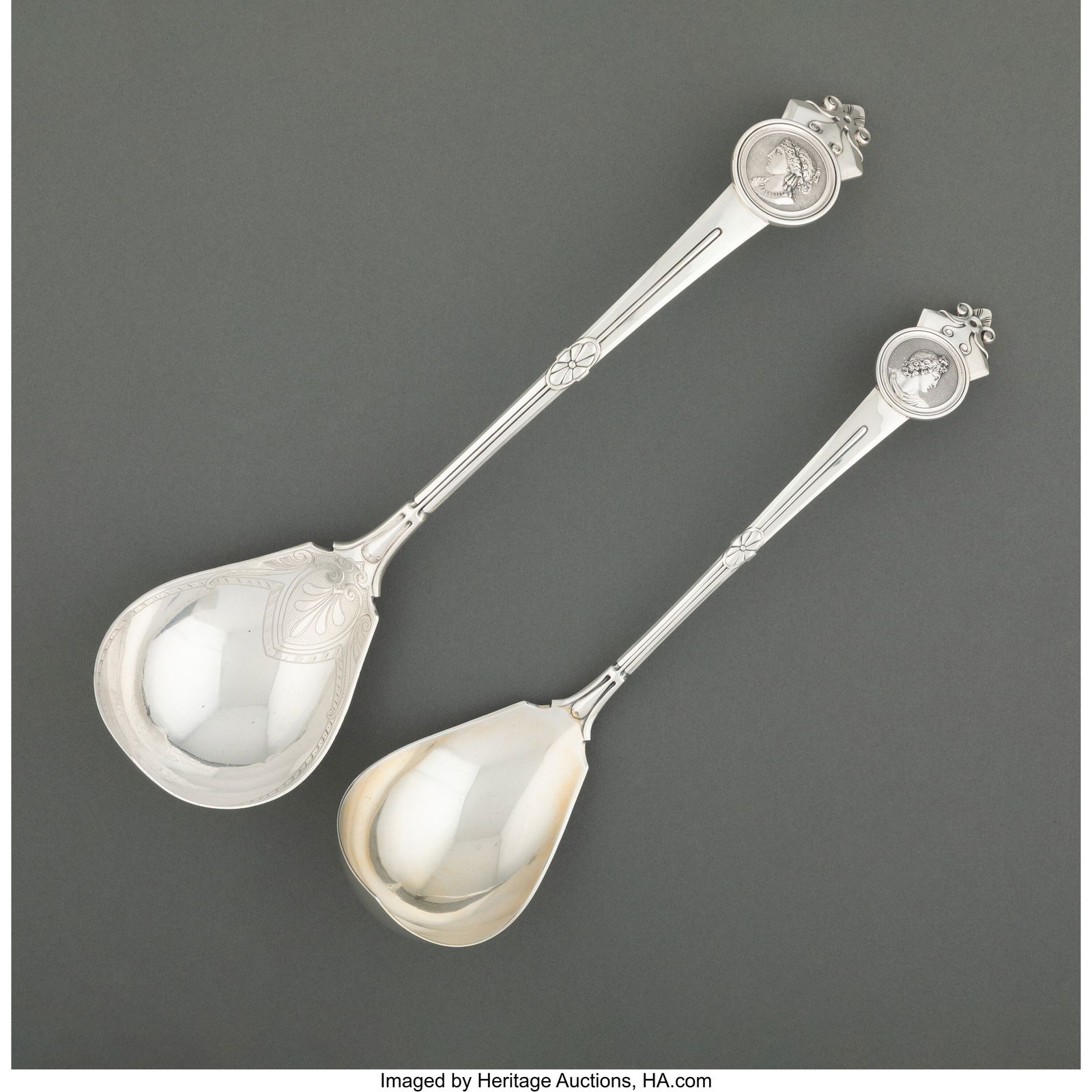 Two Gorham Mfg. Co. Medallion Pattern Silver Lad (1 of 4)