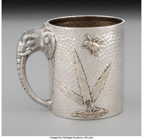 74321: A Duhme & Co. Hand-Hammered and Applied Silver C