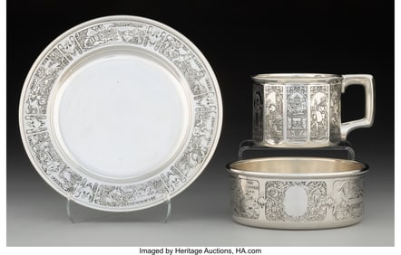 74324: A Three-Piece William B. Kerr & Co. Silver Child
