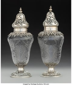 74327: A Pair of William B. Durgin Co. Glass and Silver