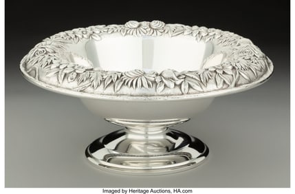 74328: An S. Kirk & Son Chased Repoussé Silver Compote