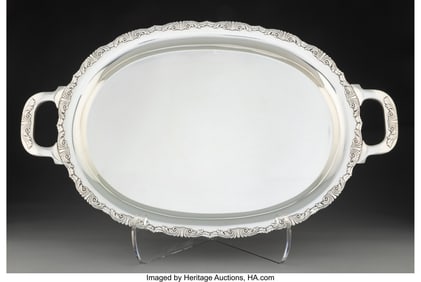 74335: A Large American Silver Tray, 20th century Marks
