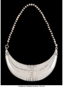 74351: A William Spratling Silver Pectoral Necklace, Ta