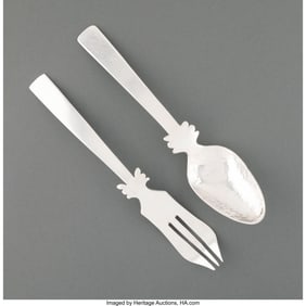74357: A Two-Piece William Spratling Silver Flatware Sa