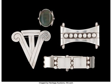 74359: A Four-Piece Collection of Hector Aguilar Silver