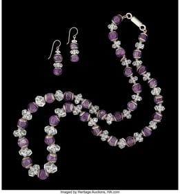 74375: A Rancho Alegre Silver, Amethyst, and Rock Cryst