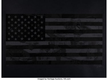 42002&colon; Cey Adams &lpar;b&period; 1962&rpar; American Flag &lpar;Black&rpar;&comma; 2016 