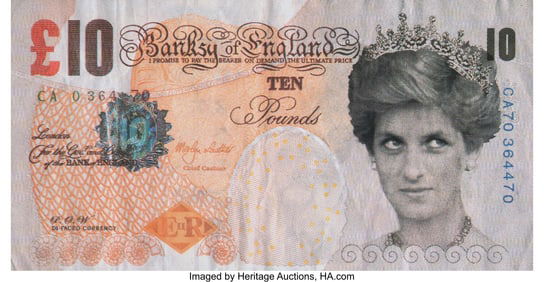 42014&colon; After Banksy Di-Faced Tenner&comma; 10GBP Note Offset 