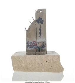 42016&colon; After Banksy Free Palestine Souvenir Wall Sectio