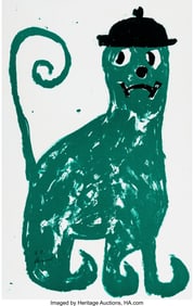 42027&colon; Szabolcs Bozó &lpar;b&period; 1992&rpar; Green Lilly&comma; 2020 Litho