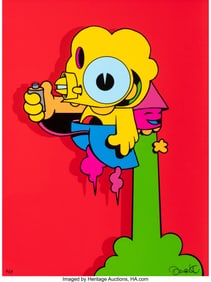 42076&colon; Dalek &lpar;b&period; 1968&rpar; Rocket Monkey 1 Screenprint in c