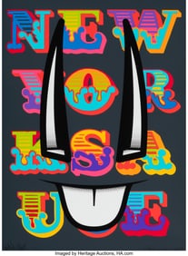 42090&colon; Ben Eine X D&ast;Face New York Sauce&comma; 2013 Screenpri