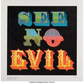 42091&colon; Ben Eine &lpar;b&period; 1970&rpar; See No Evil&comma; 2013 Screenprint