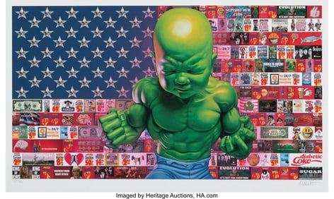 42098&colon; Ron English &lpar;b&period; 1959&rpar; Baby Hulk Digital print in