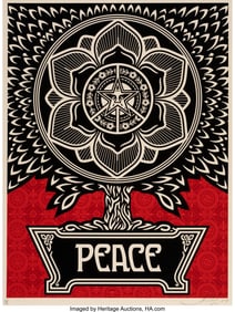 42112&colon; Shepard Fairey &lpar;b&period; 1970&rpar; Peace Tree&comma; 2007 Screen