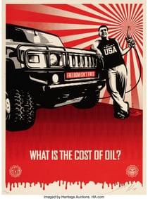 42116&colon; Shepard Fairey &lpar;b&period; 1970&rpar; Cost of Oil&comma; 2008 Scree