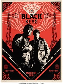 42122&colon; Shepard Fairey &lpar;b&period; 1970&rpar; Black Keys Live at MSG&comma;