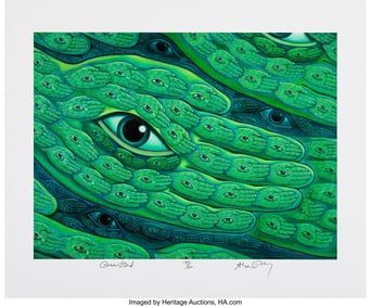 42175&colon; Alex Grey &lpar;b&period; 1953&rpar; Green Hand Archival pigment 