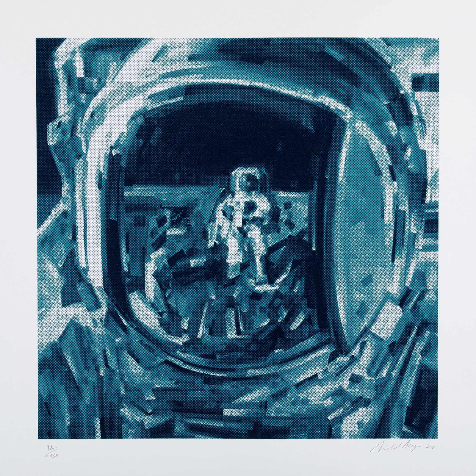 Michael Kagan (b. 1980) Moonwalker, 2024 Screenp: Michael Kagan (b. 1980) Moonwalker, 2024 Screenprint in colors on Magnani Incisioni paper 24 x 24 inches (61.0 x 61.0 cm) (sheet) Ed. 92