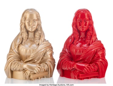 42271&colon; MUSART Da Vinci Mona Lisa &lpar;two works&rpar; Painted ca