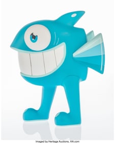 42298&colon; PEZ &lpar;b&period; 1976&rpar; The Walking Fish&comma; 2022 Painted cas