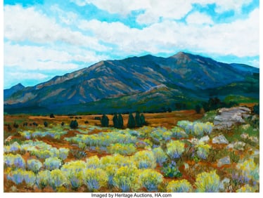 75066: Michael Etie (American, b. 1948) Serene Peaks Oi