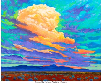 75067: Michael Etie (American, b. 1948) Desert Show Oil