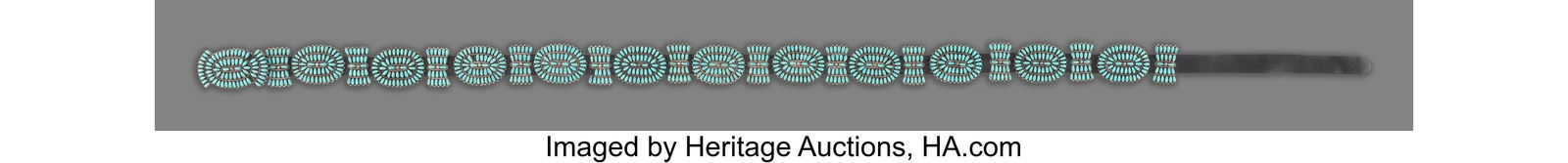A Navajo Concho Belt Phillip and Virgina Byjoe: A Navajo Concho Belt Phillip and Virgina Byjoe c. 1970 etched PVB, Sterling, silver, turquoise, copper Lengths: overall, 53 &frac12; inches; ov