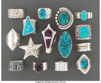 70027: Fifteen Southwest Rings  c. 1990 - 2020  with va