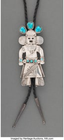 70028: A Navajo-Style Bolo Tie  c. 1965  inscribed in i