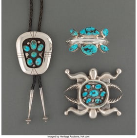 70030: Three Navajo Jewelry Items  c. 1990 - 2000  incl